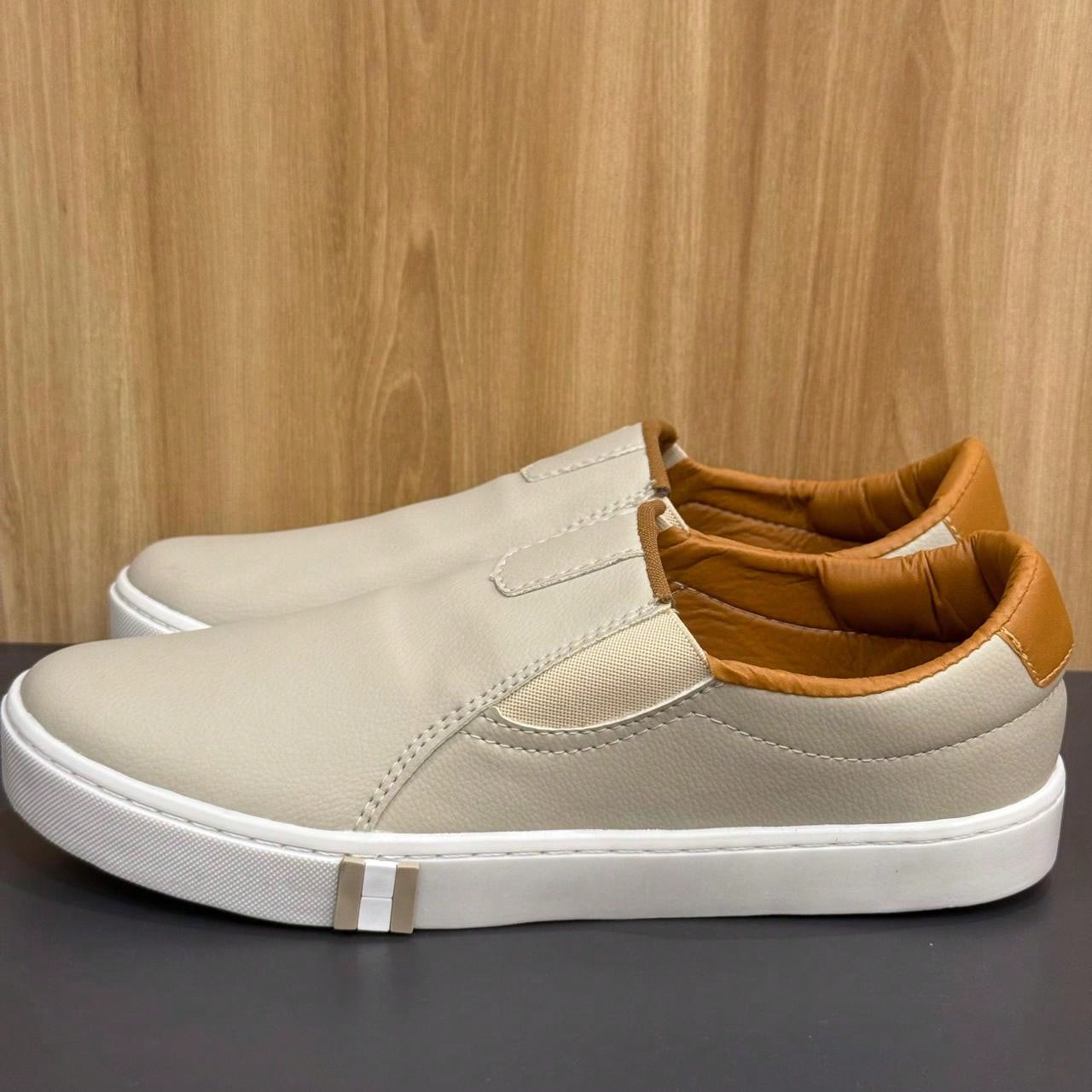 Slip On Masculino Casual em Couro PU