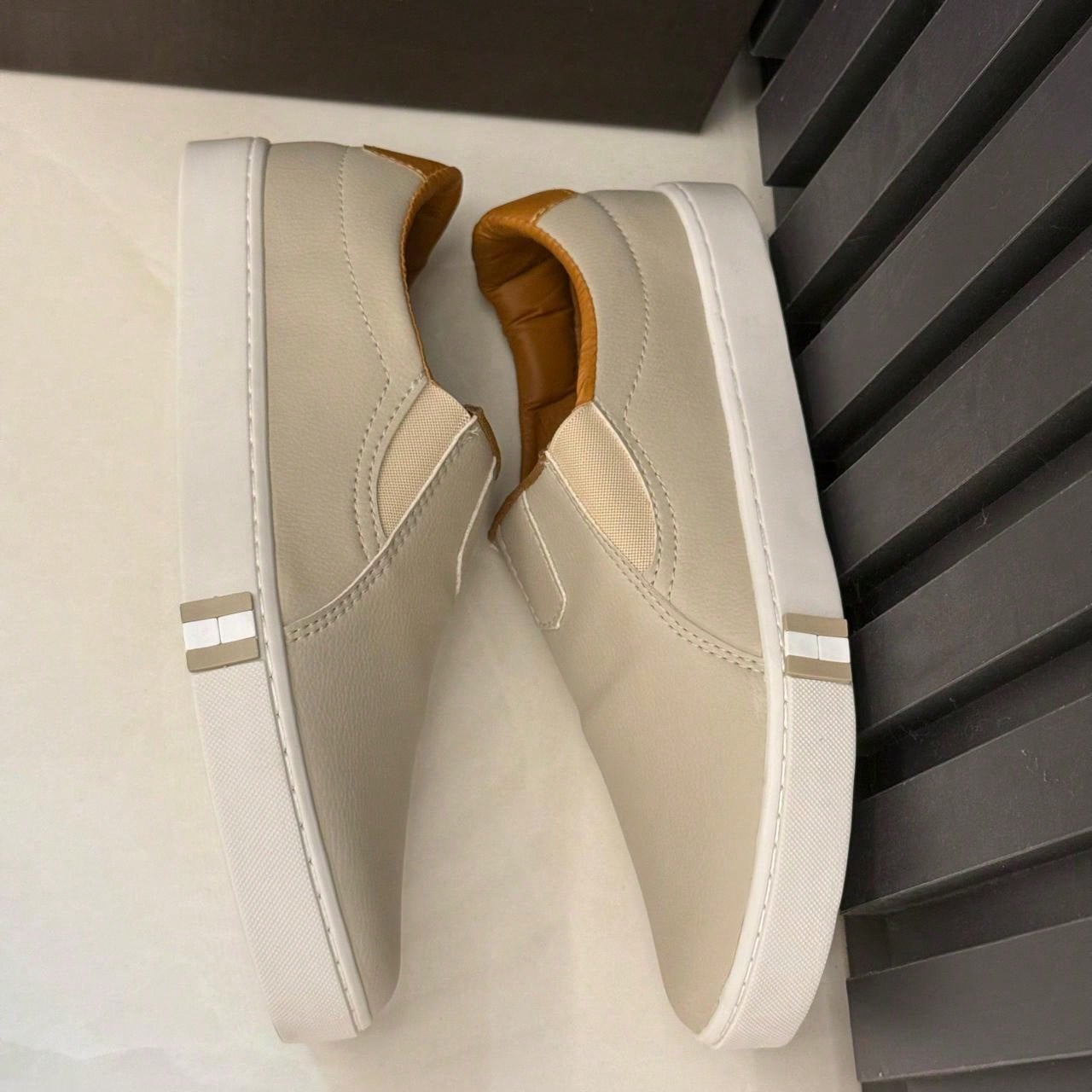 Slip On Masculino Casual em Couro PU