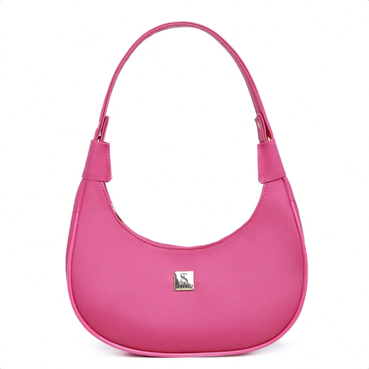 Vendedor IndicadoBolsa Meia Lua Feminina Tote De Ombro Pequena Sofisticada Minimalistas Couro Macio