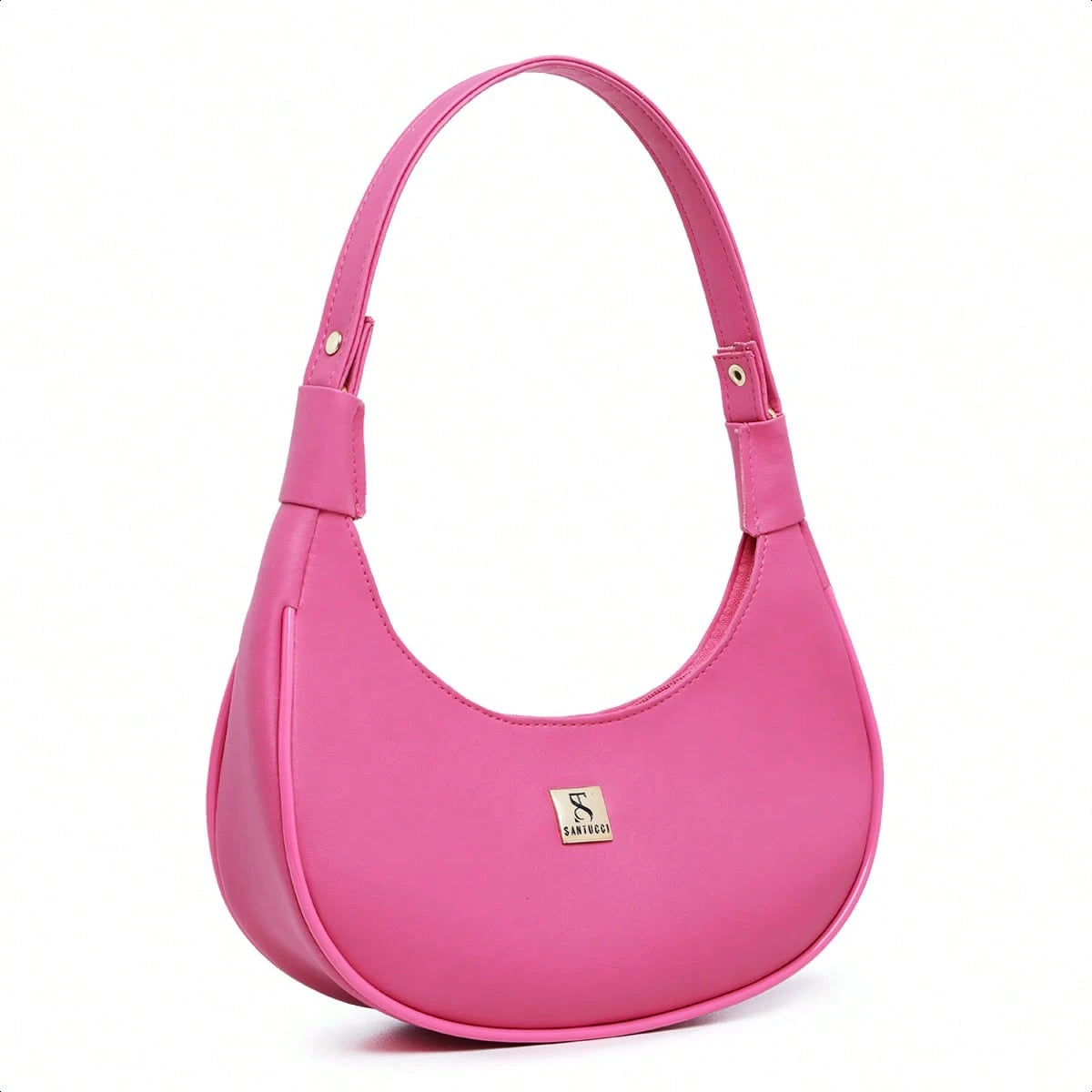 Vendedor IndicadoBolsa Meia Lua Feminina Tote De Ombro Pequena Sofisticada Minimalistas Couro Macio