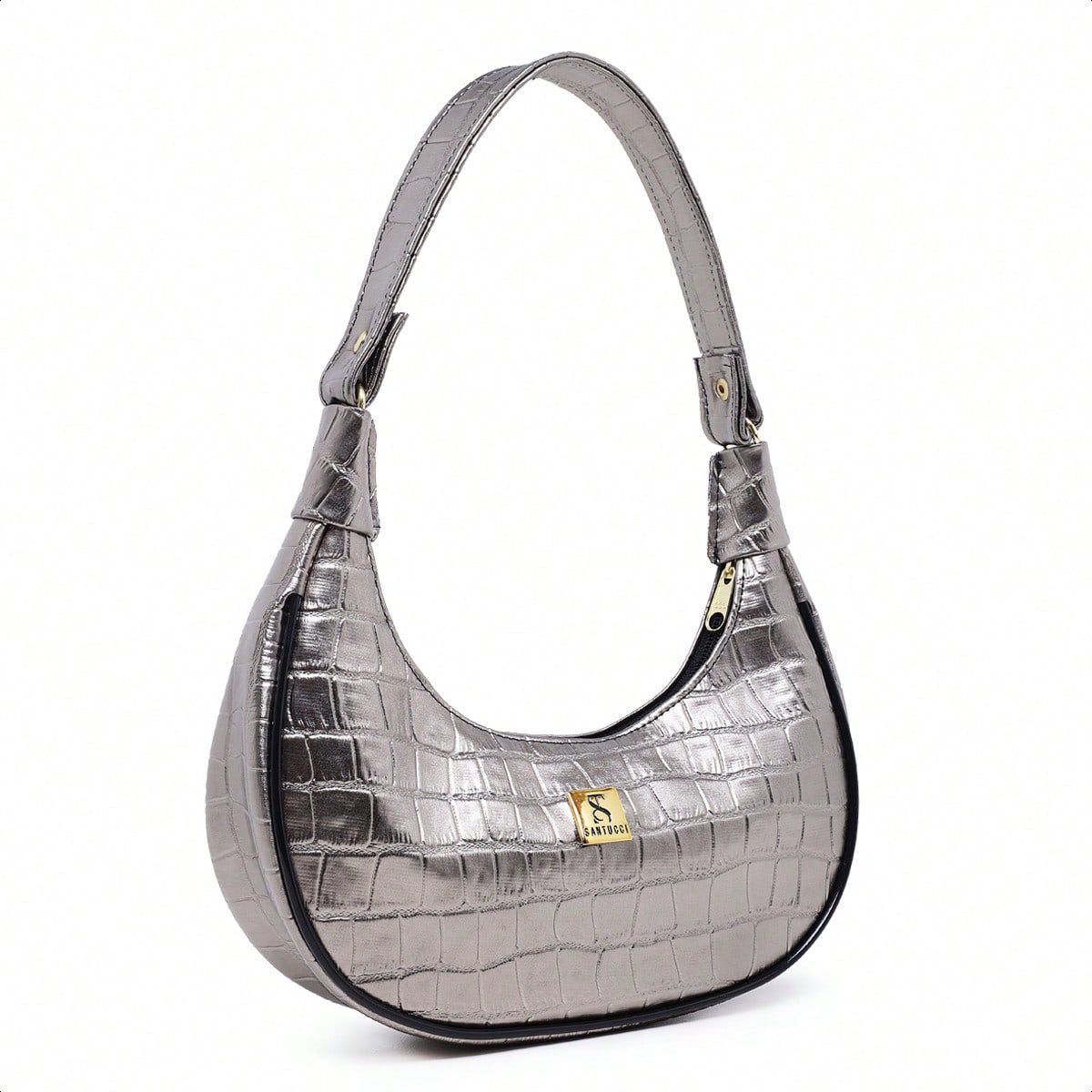 Vendedor IndicadoBolsa Meia Lua Feminina Tote De Ombro Pequena Sofisticada Minimalistas Couro Macio