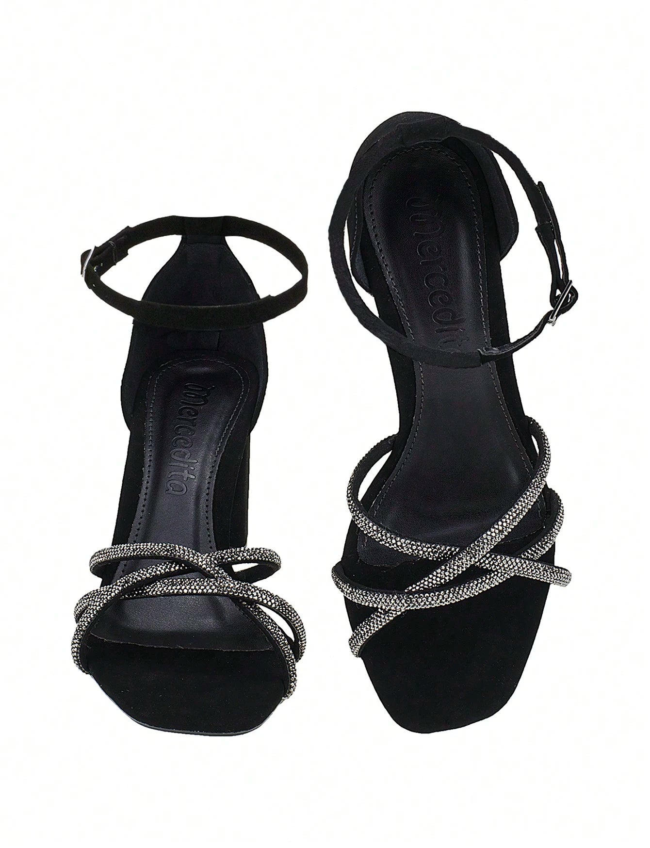 Vendedor IndicadoSandália Feminina Salto Pregado Saltinho Shekinah Lançamento Strass Confortável Moda