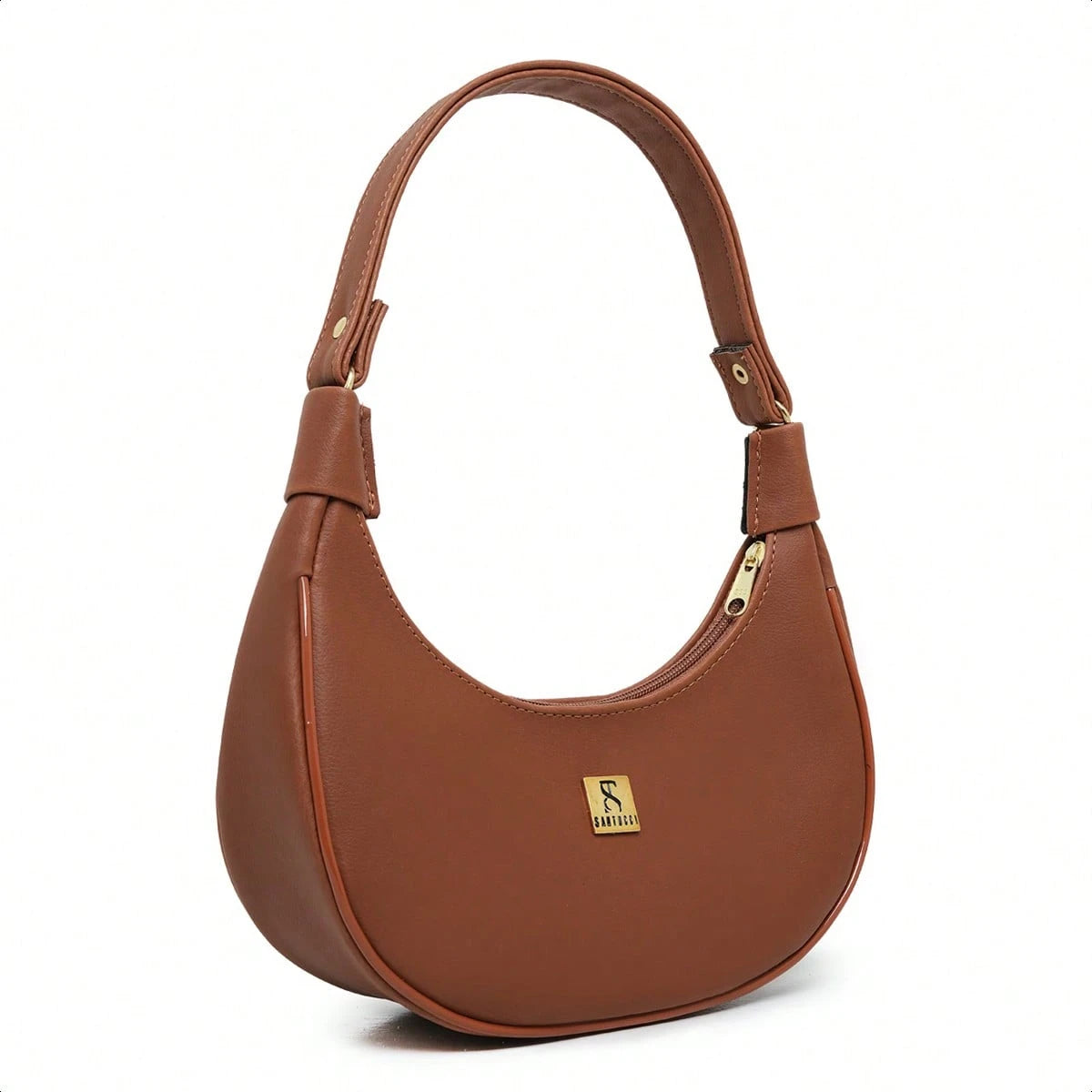 Vendedor IndicadoBolsa Meia Lua Feminina Tote De Ombro Pequena Sofisticada Minimalistas Couro Macio