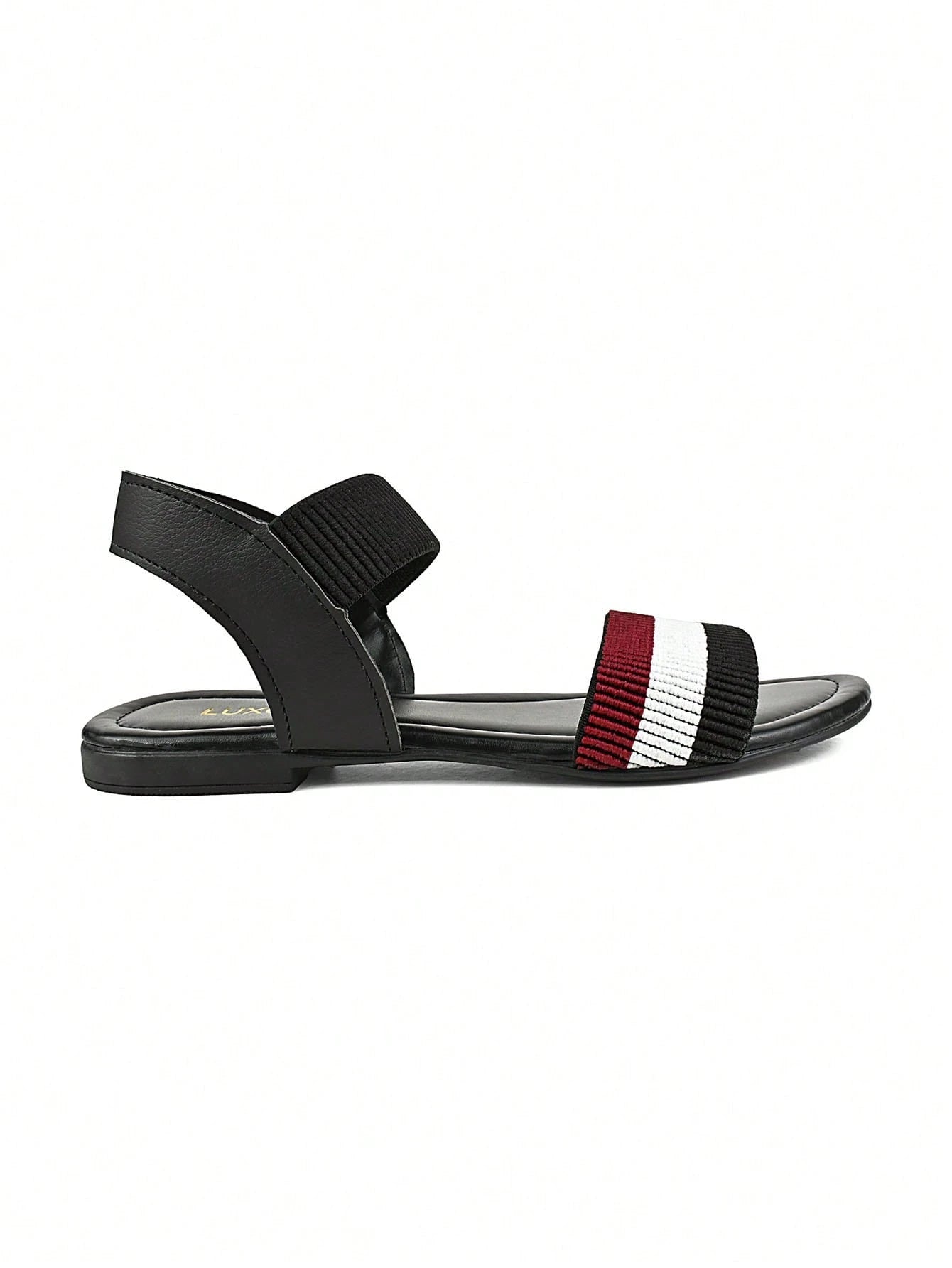 Sandália Feminina Rasteira Elástico Flat Sola Baixa Luxury