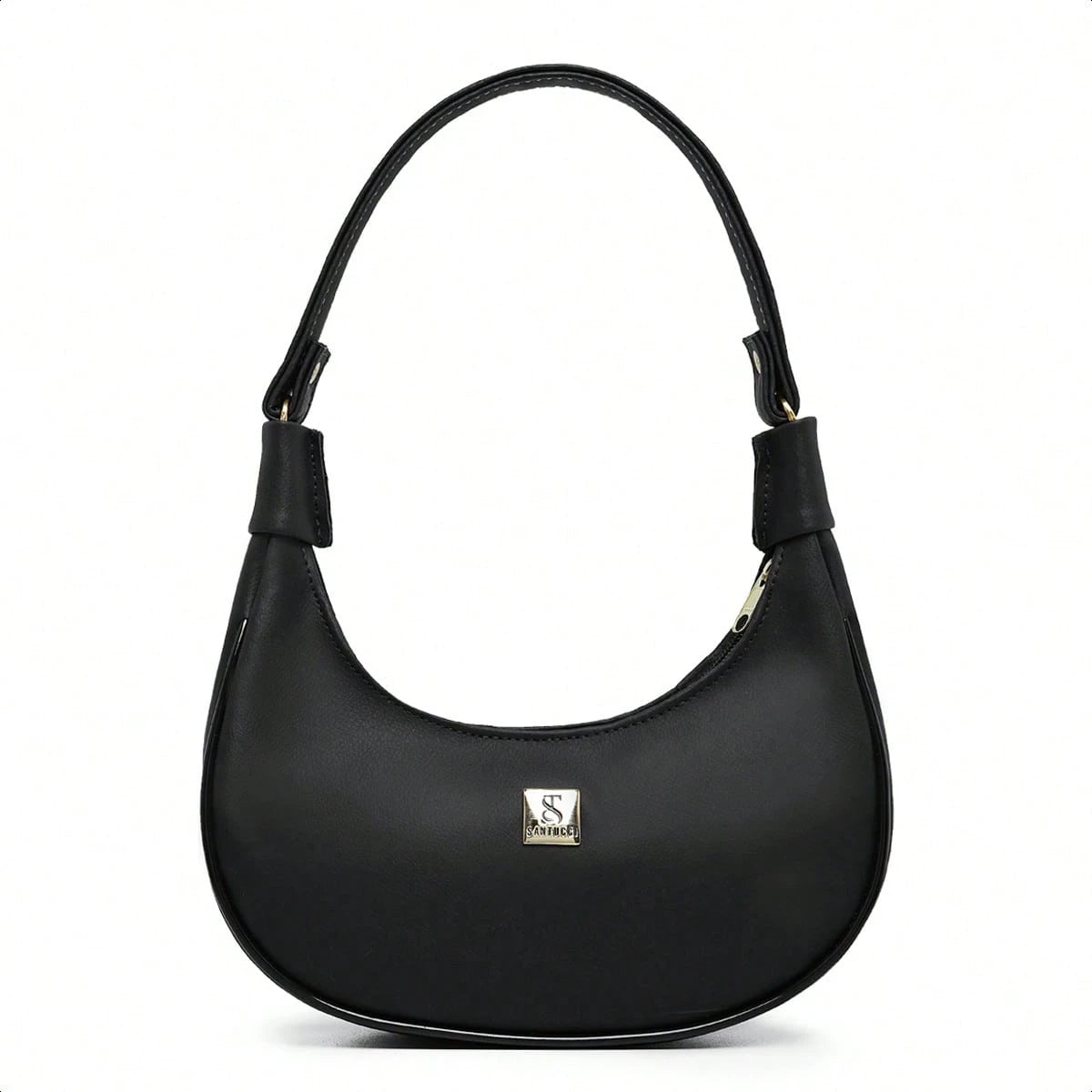 Vendedor IndicadoBolsa Meia Lua Feminina Tote De Ombro Pequena Sofisticada Minimalistas Couro Macio