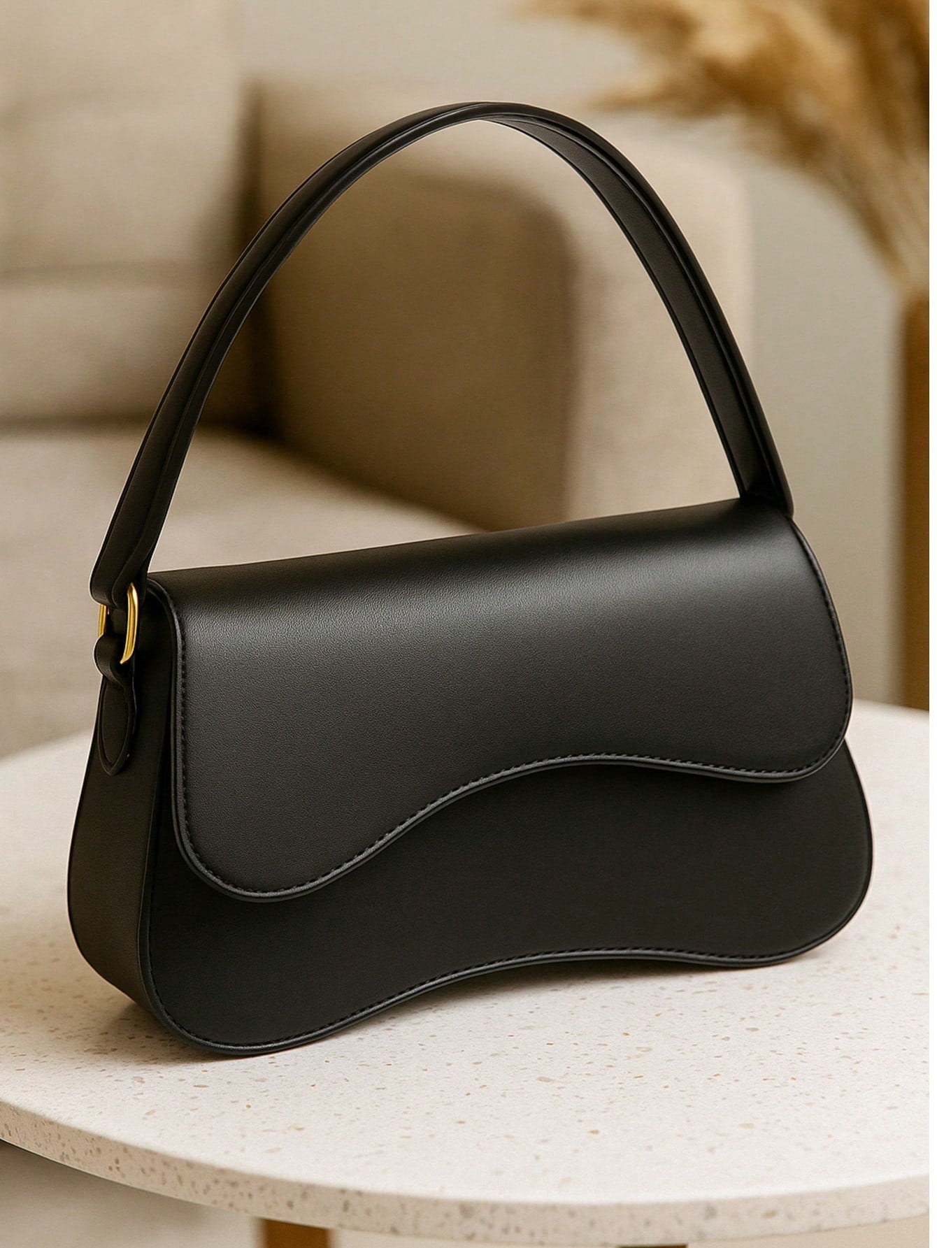 Bolsa Feminina Branca Linda Baguete Estilosa Barata