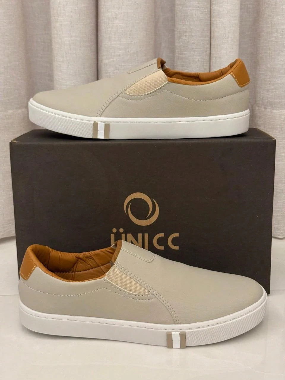 Slip On Masculino Casual em Couro PU