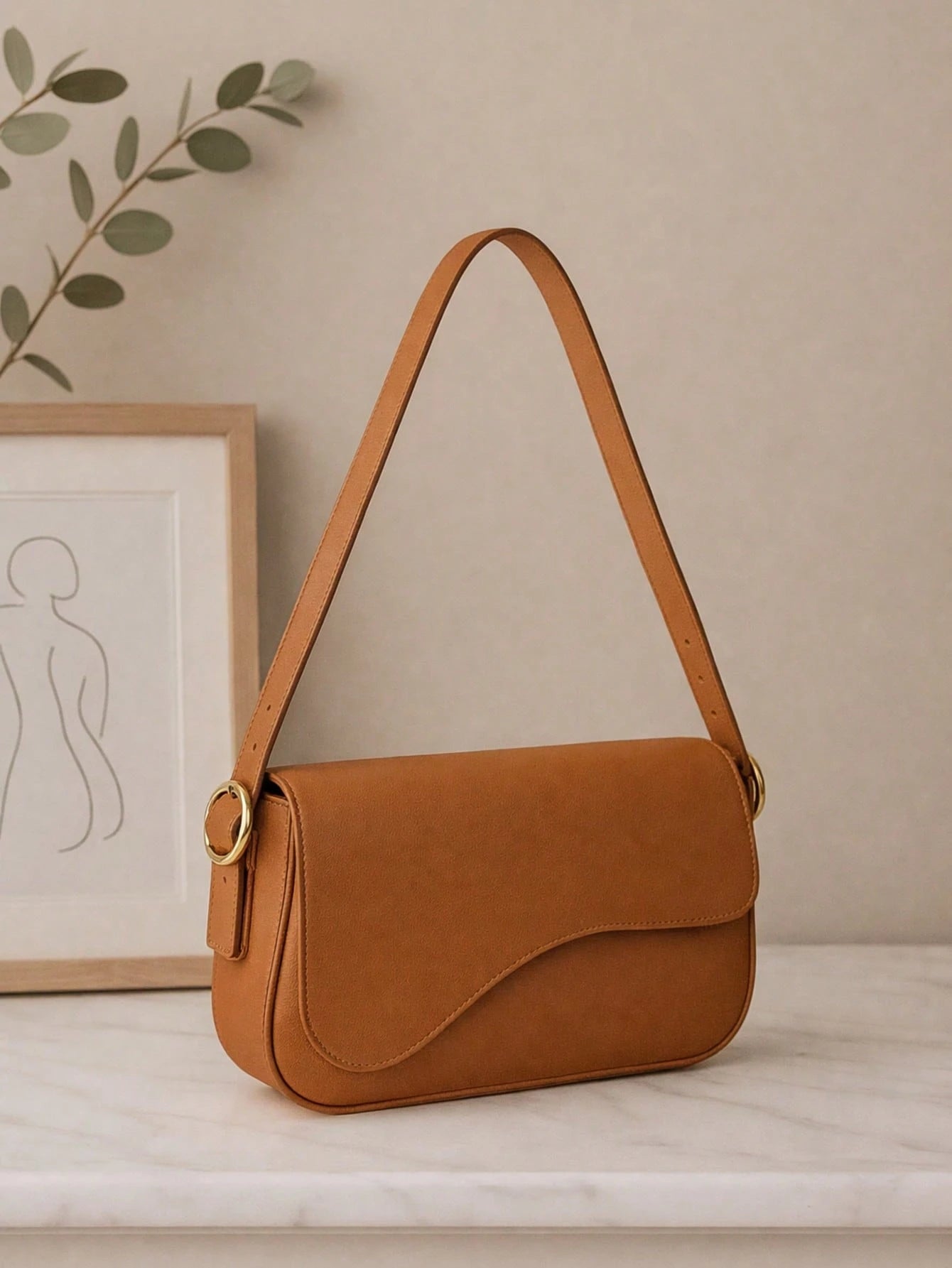 Bolsa Feminina Branca Linda Baguete Estilosa Barata