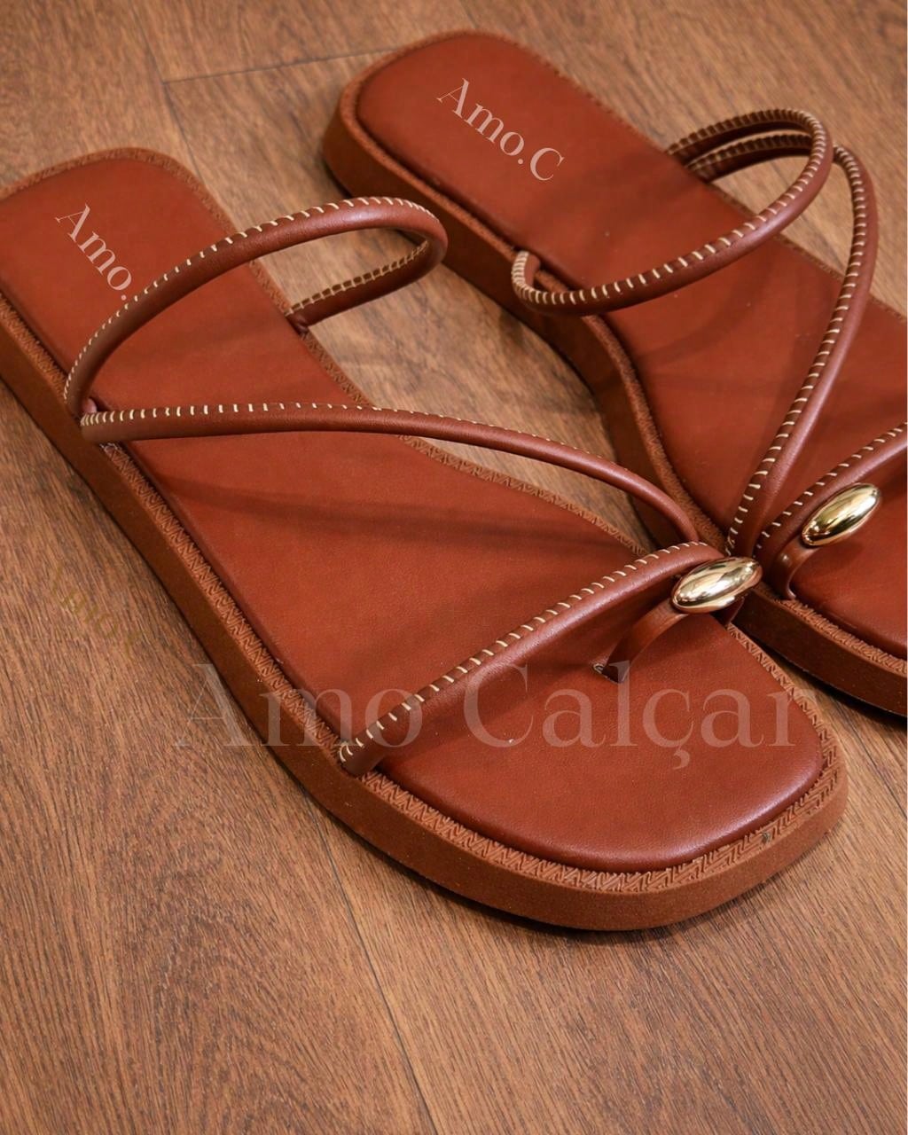 Sandália Feminina Flatform com detalhe em abs no dedinho elegante rasteirinha feminina