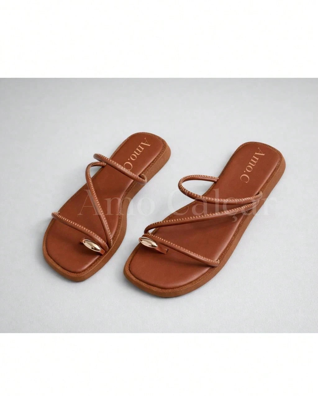 Sandália Feminina Flatform com detalhe em abs no dedinho elegante rasteirinha feminina