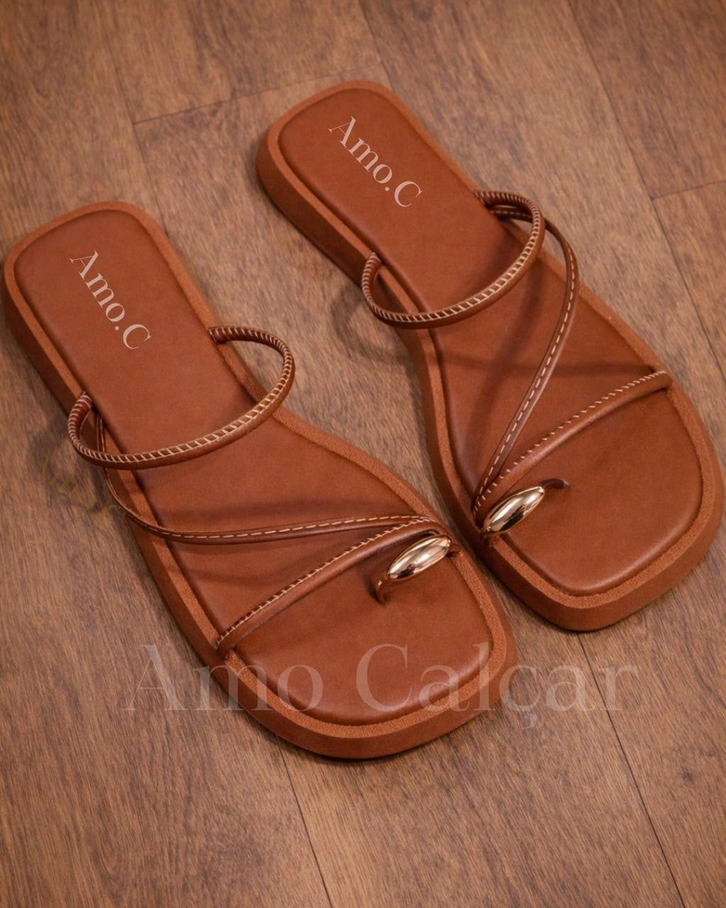 Sandália Feminina Flatform com detalhe em abs no dedinho elegante rasteirinha feminina