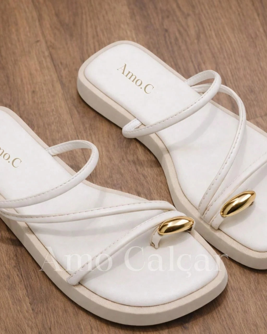 Sandália Feminina Flatform com detalhe em abs no dedinho elegante rasteirinha feminina