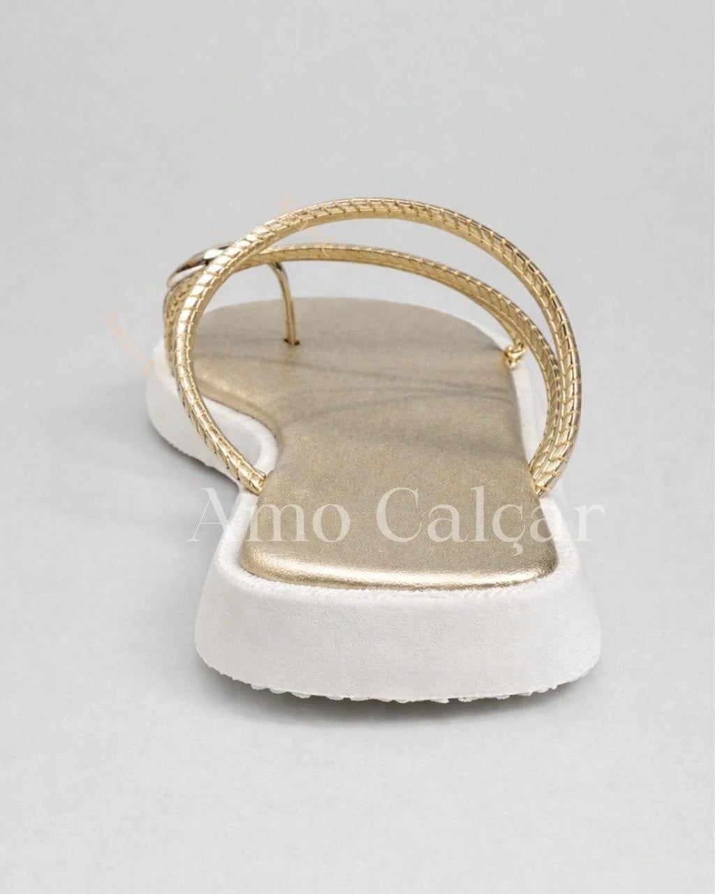 Sandália Feminina Flatform com detalhe em abs no dedinho elegante rasteirinha feminina