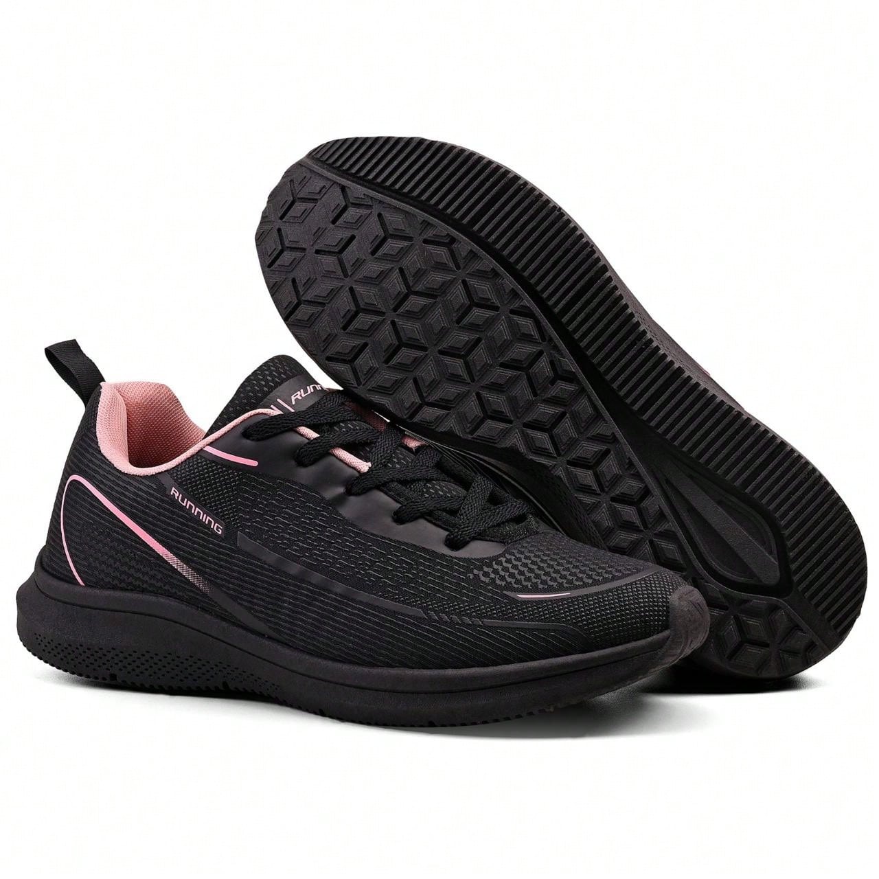 Tênis Feminino Masculino Academia Running Casual Desportivo EVA Amarrar Academia e fitness
