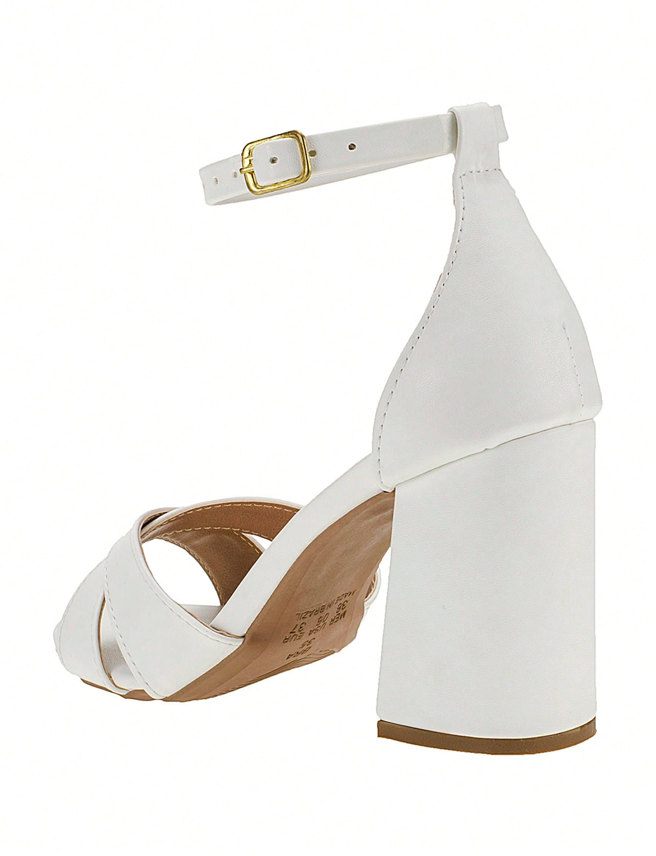 Vendedor IndicadoSandália Feminina Salto Alto Bloco Quadrado Confortável Nobuck Festa Moda Tiras Cruzadas em X Lançamento Tendencia Shekinah