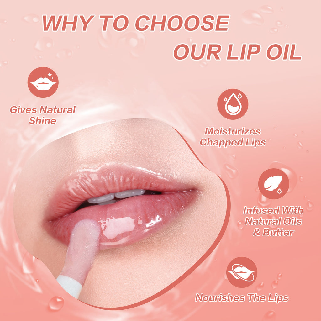 LANGMANNI Brilho Labial Hidratante com Sabor de Geléia de Frutas com Acabamento Brilhante