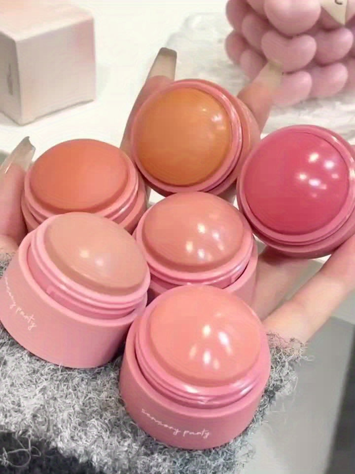 Blush de 6 Cores - Matte, Cobertura Média, À Prova d'Água, Pó Iluminador para Todos os Tons de Pele, Realçando o Brilho Natural e a Tez Impecável com Tons de Pêssego, Rosa e Neblina Suave.
