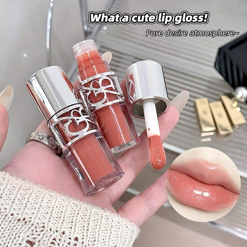 Gloss labial de longa duração - Bálsamo labial hidratante não pegajoso com brilho fino, acabamento brilhante, hidratação o dia todo para lábios secos e rachados