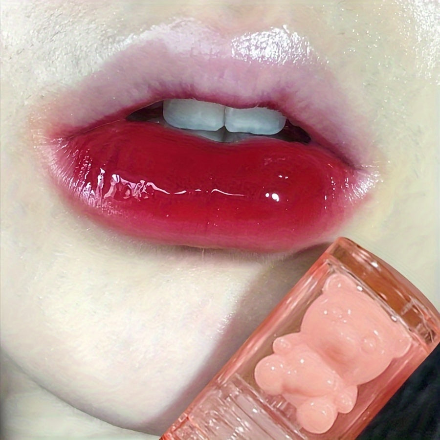 Brilho Labial Cristal Jelly Morango Urso Cereja