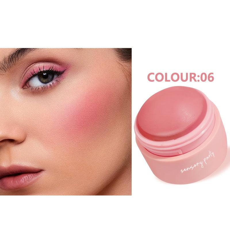Blush de 6 Cores - Matte, Cobertura Média, À Prova d'Água, Pó Iluminador para Todos os Tons de Pele, Realçando o Brilho Natural e a Tez Impecável com Tons de Pêssego, Rosa e Neblina Suave.