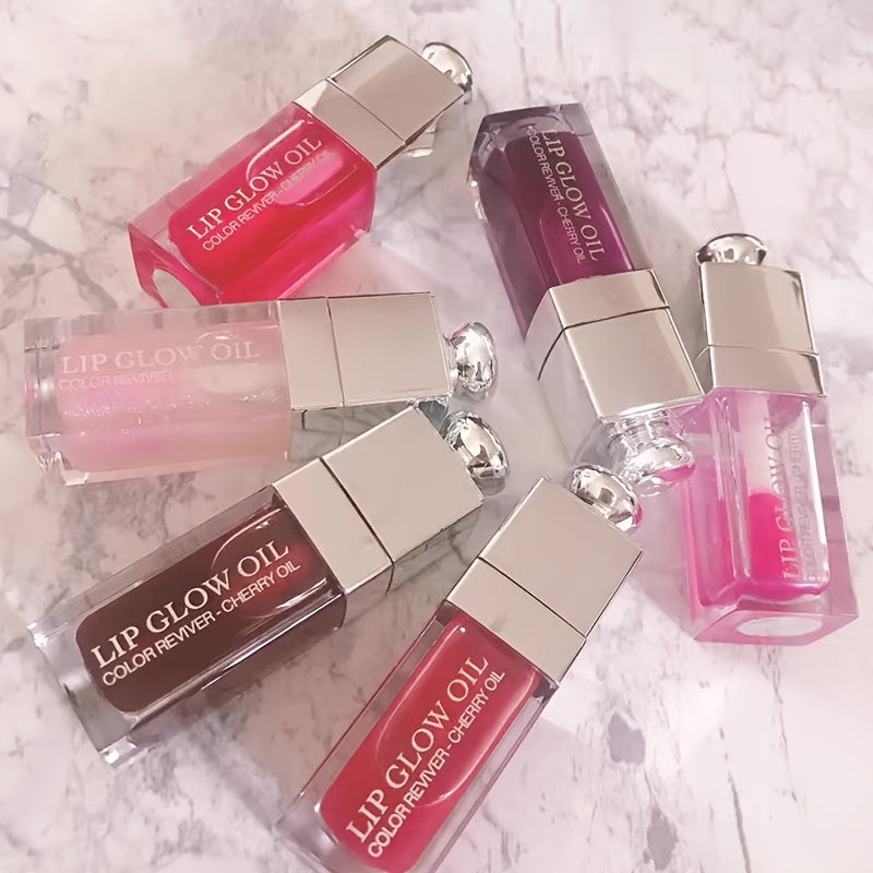 Gloss labial hidratante e batom líquido de longa duração em 6 cores | Não pegajoso, uso o dia todo, adequado para todos os tipos de pele, inclui rosa, roxo, vermelho, coral e nude - Embalagem elegante, ideal para o dia a dia e ocasiões especiais