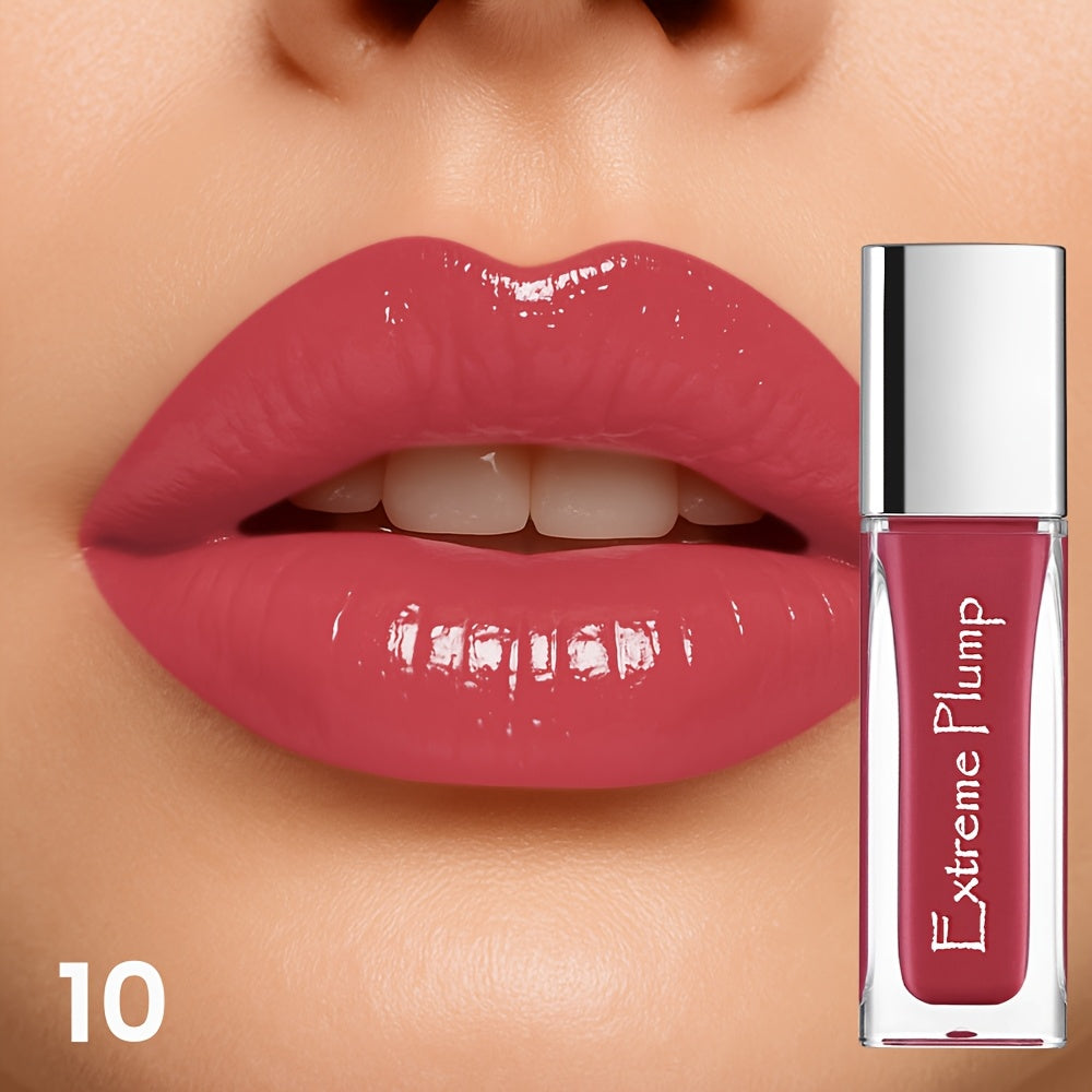 Gloss Labial Espelhado com Efeito Aquoso, Hidratante e Nutritivo, Resistente à Água e ao Suor, Ideal para Maquiagem Diária, Presente Perfeito para Mulheres em Ocasiões Especiais