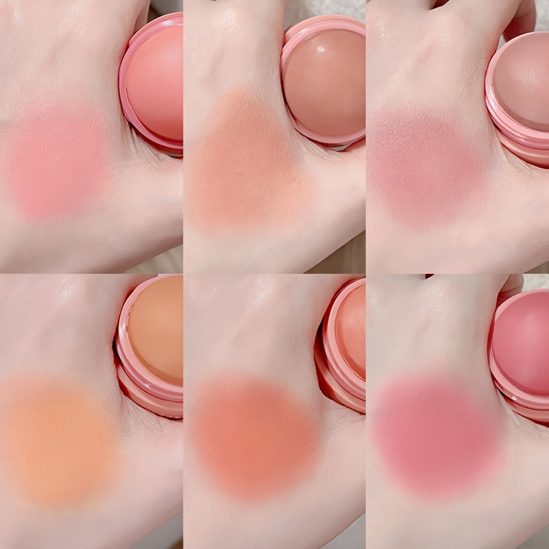 Blush de 6 Cores - Matte, Cobertura Média, À Prova d'Água, Pó Iluminador para Todos os Tons de Pele, Realçando o Brilho Natural e a Tez Impecável com Tons de Pêssego, Rosa e Neblina Suave.