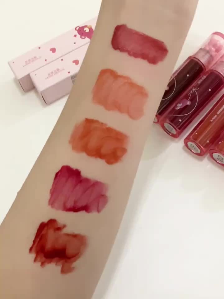 Brilho Labial Cristal Jelly Morango Urso Cereja