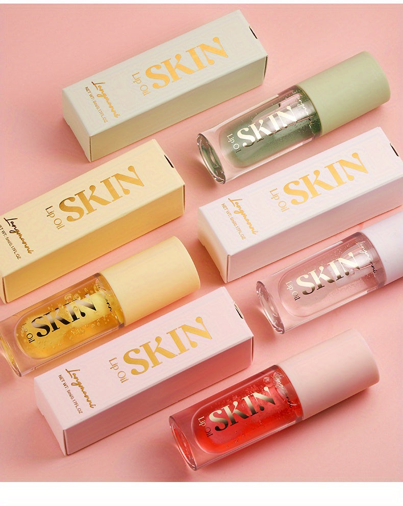 LANGMANNI Brilho Labial Hidratante com Sabor de Geléia de Frutas com Acabamento Brilhante