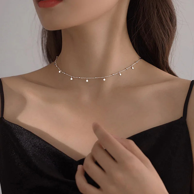 Colar Feminino Elegante com Zircônias Brilhantes