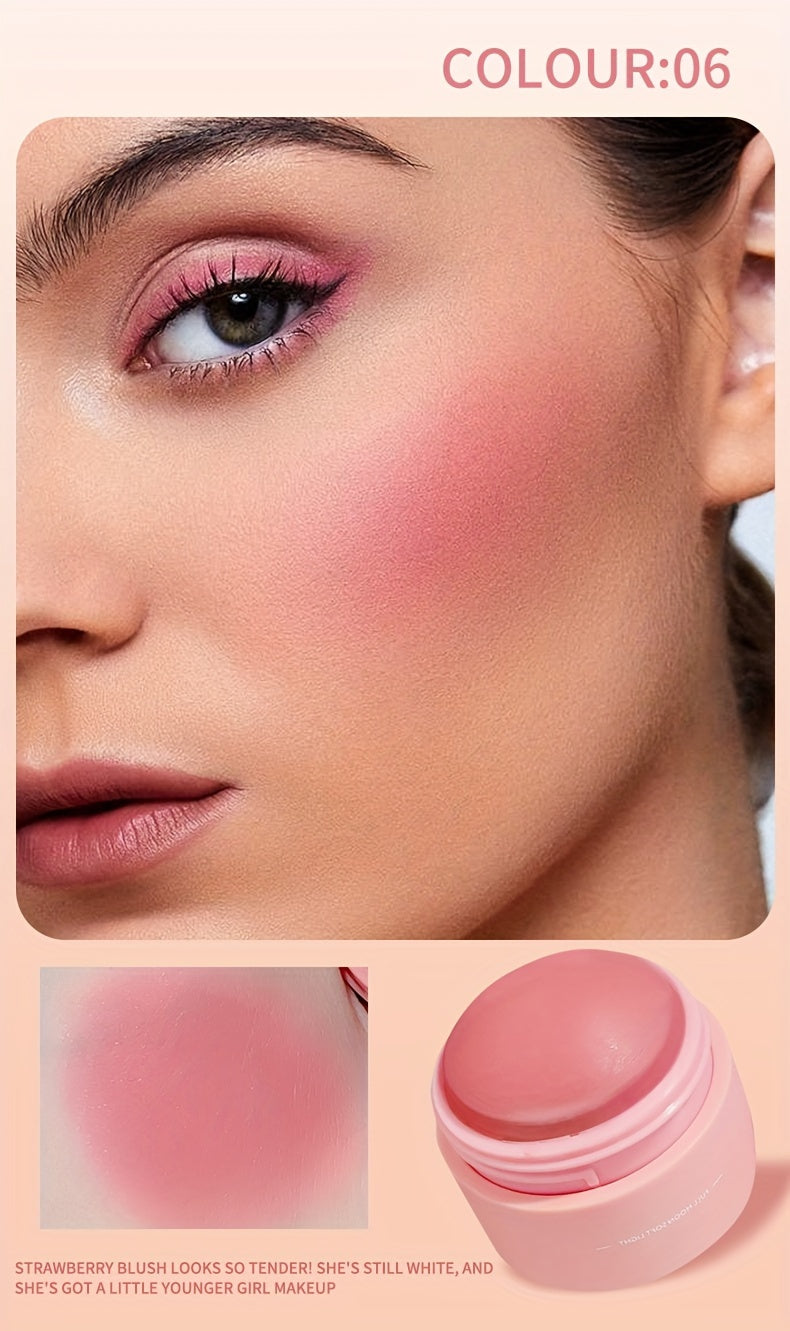 Blush de 6 Cores - Matte, Cobertura Média, À Prova d'Água, Pó Iluminador para Todos os Tons de Pele, Realçando o Brilho Natural e a Tez Impecável com Tons de Pêssego, Rosa e Neblina Suave.
