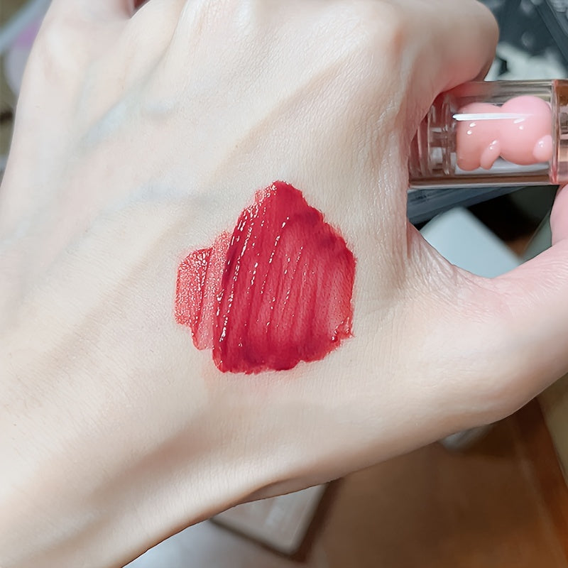 Brilho Labial Cristal Jelly Morango Urso Cereja