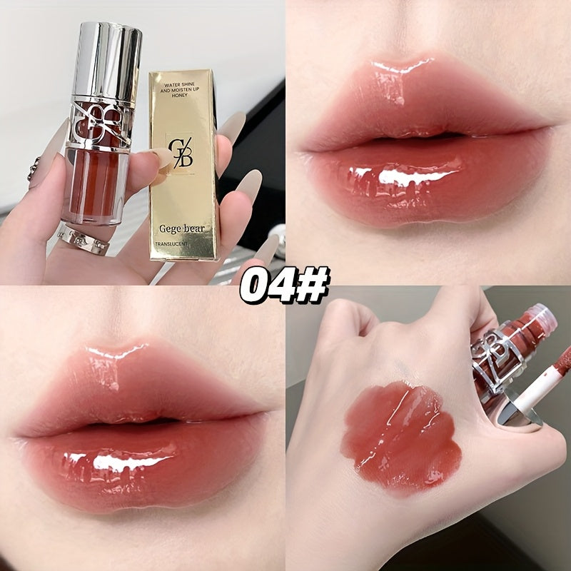 Gloss labial de longa duração - Bálsamo labial hidratante não pegajoso com brilho fino, acabamento brilhante, hidratação o dia todo para lábios secos e rachados