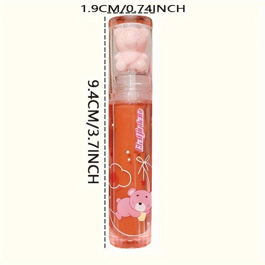 Brilho Labial Cristal Jelly Morango Urso Cereja